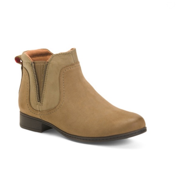 COBB HILL ROCKPORT Nubuck Leather Crosbie Gore Comfort Booties